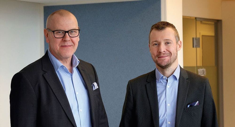 Dell EMC:n toimitusjohtaja Antero Sarén ja myyntijohtaja Tommi Valjakka