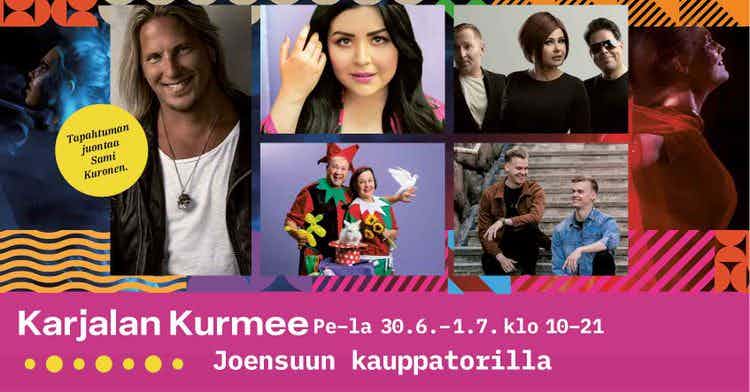 Karjalan Kurmee Joensuun kauppatorilla 30.6. – 1.7.2023 klo 10–21