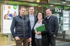Yrittäjänelikko vasemmalta: Janne Kumpulainen, Jesse Nylund, Maria Pusa ja Antti Haataja. Kuva: Sami Perttilä